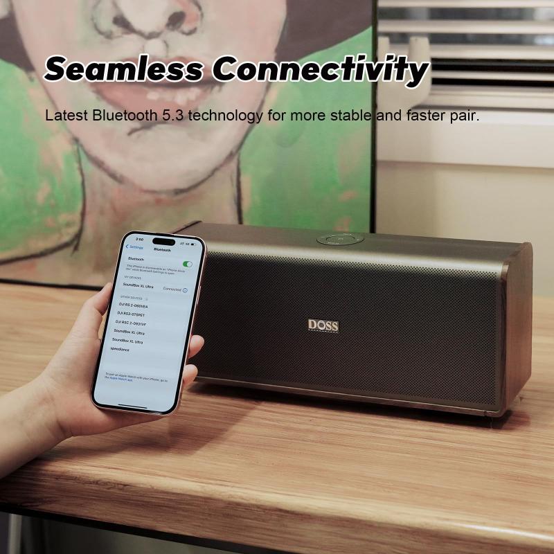 Caixa de Som Bluetooth DOSS SoundBox Ultra 80W - 18 Horas de